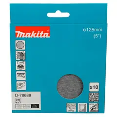 MAKITA - Lija Velcro con Malla Abrasiva 5" Grano 240 10 unidades