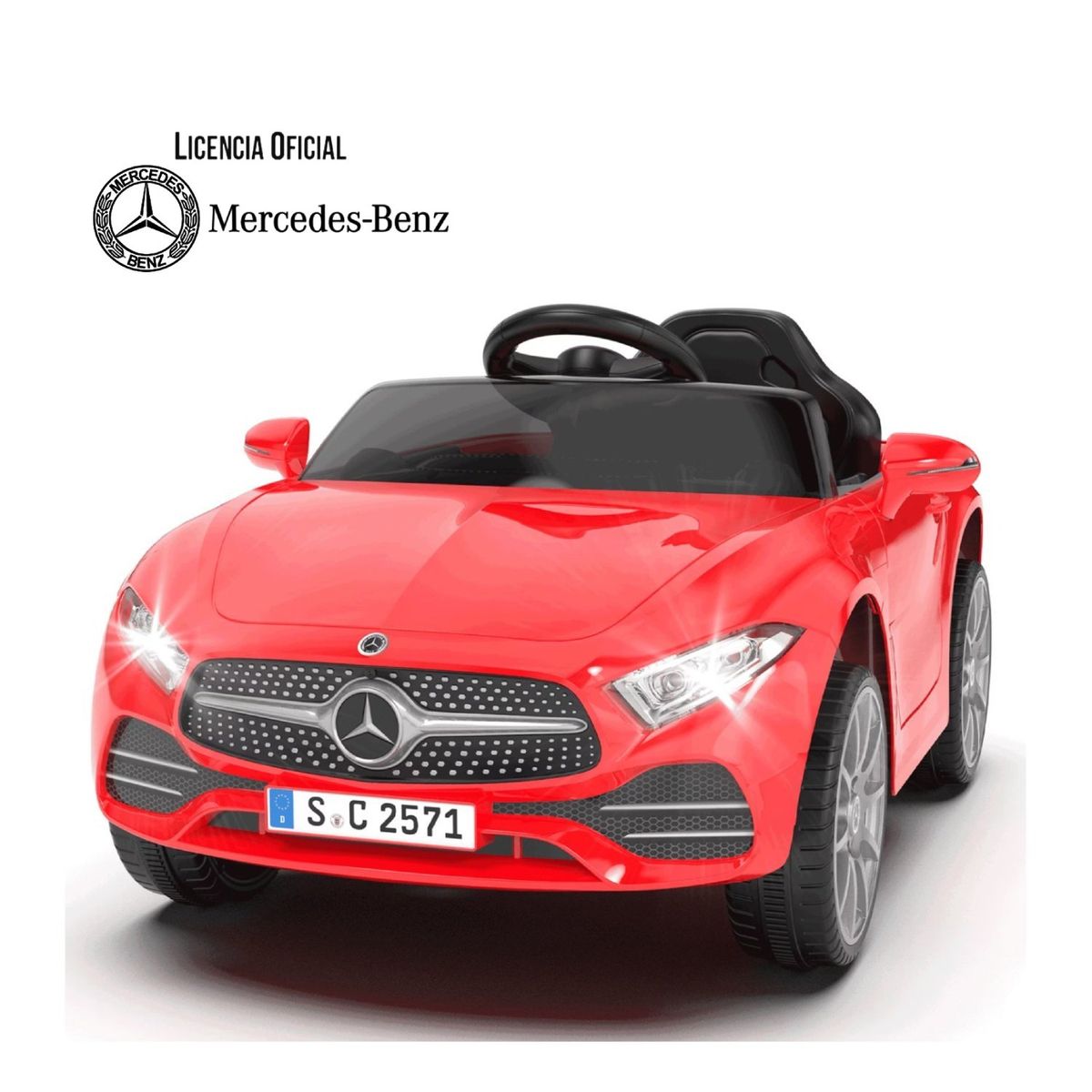 KIDSCOOL - Auto rojo Mercedes Benz CLS350 12V 2Mot