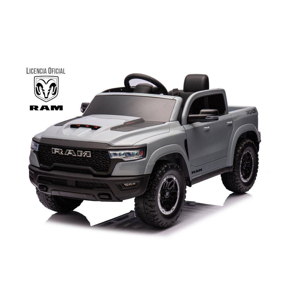 KIDSCOOL - Camioneta gris RAM1500 RHOsupertruck 12V