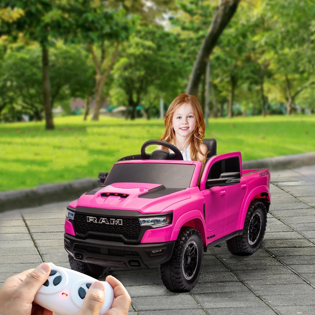 KIDSCOOL - Camioneta rosa RAM1500 RHOsupertruck 12V