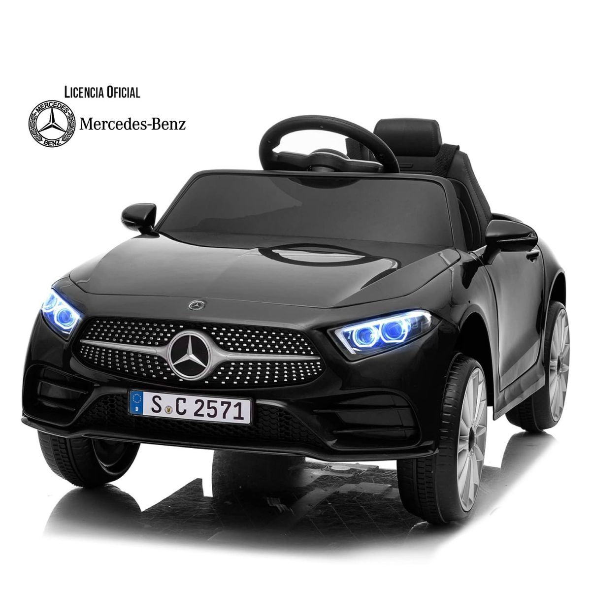 KIDSCOOL - Auto negro Mercedes Benz CLS350 12V 2Mot