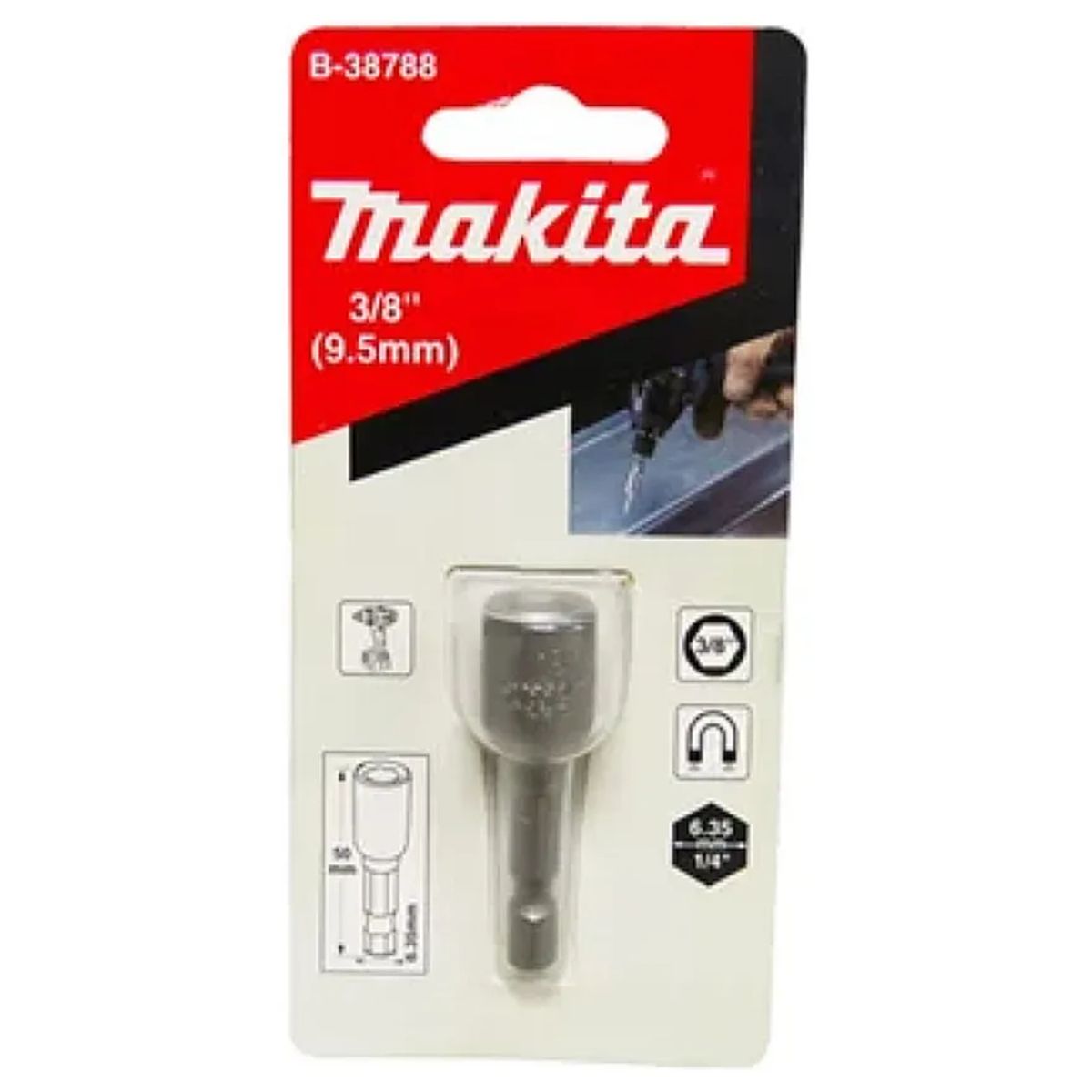 MAKITA - Dado Magnetico 3/8" Hexagonal