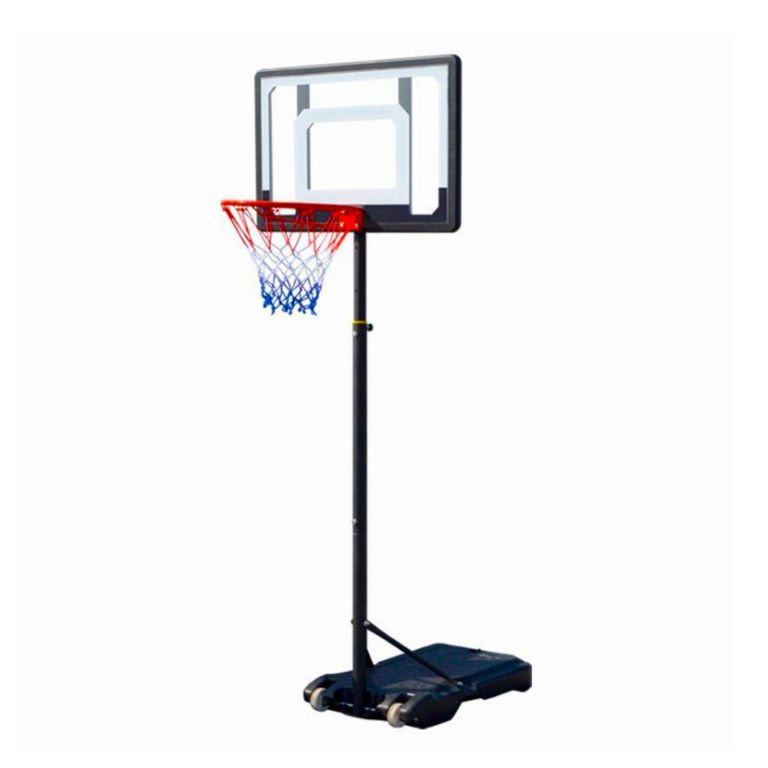 Aro de Básquetbol Ajustable 80x230x76 cm Negro