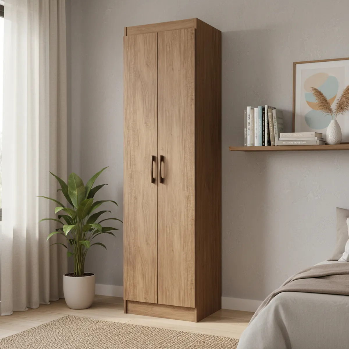 EXIT - Clóset Multiuso 2 Puerta(s) 4 Repisa(s) 52x183x36 cm Blanco