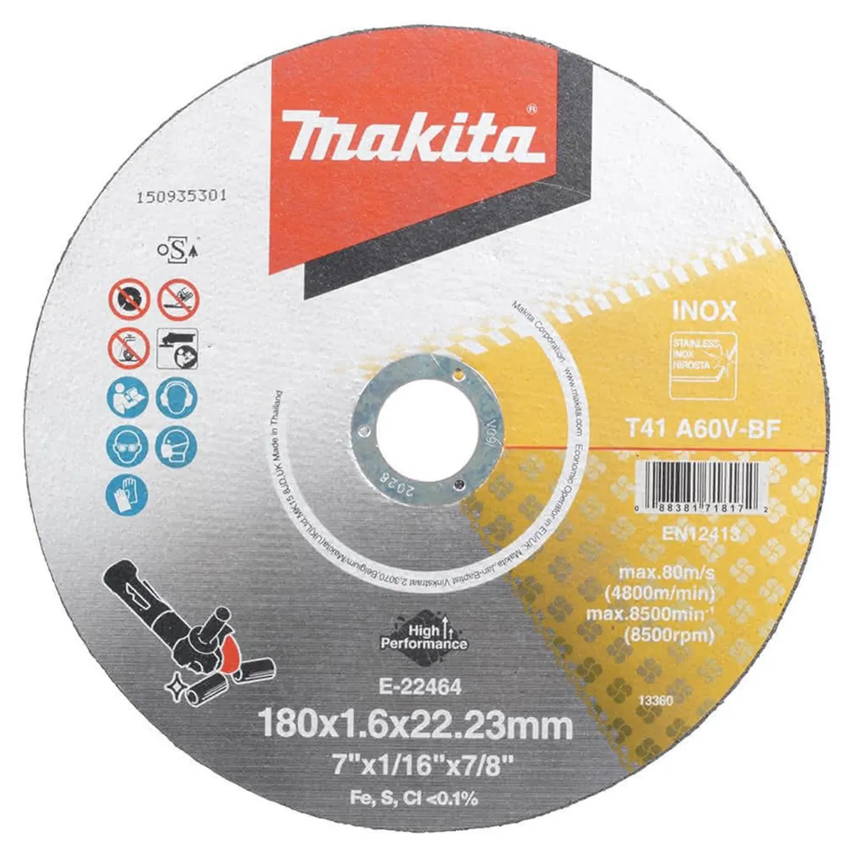 MAKITA - Disco Corte Inoxidable 7"