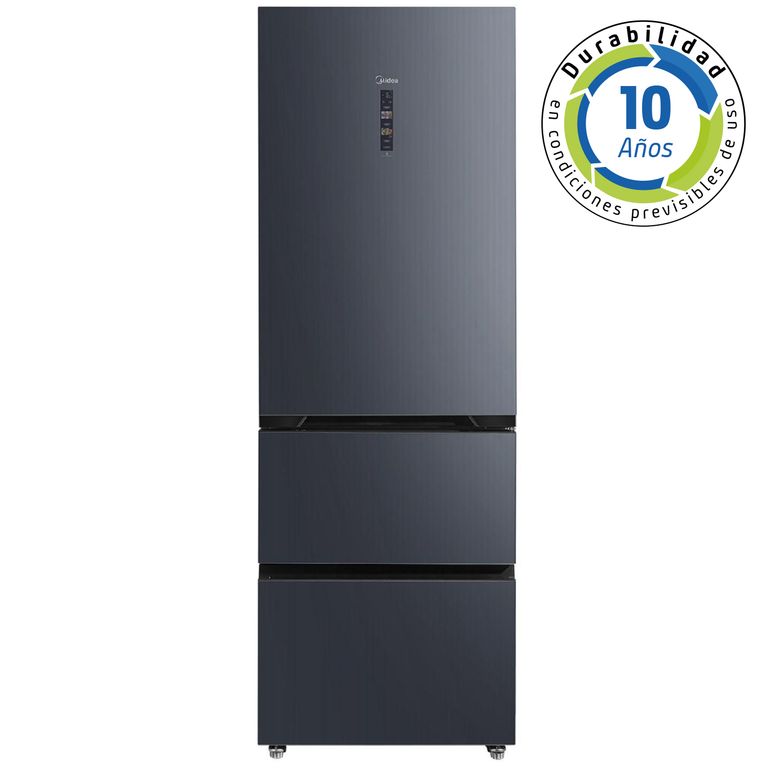 MIDEA Refrigerador Bottom Freezer No Frost 392 Litros Inox MDRM542FGE70