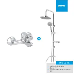 MOSAICO - Pack columna Venti + tina ducha Liberi cromo