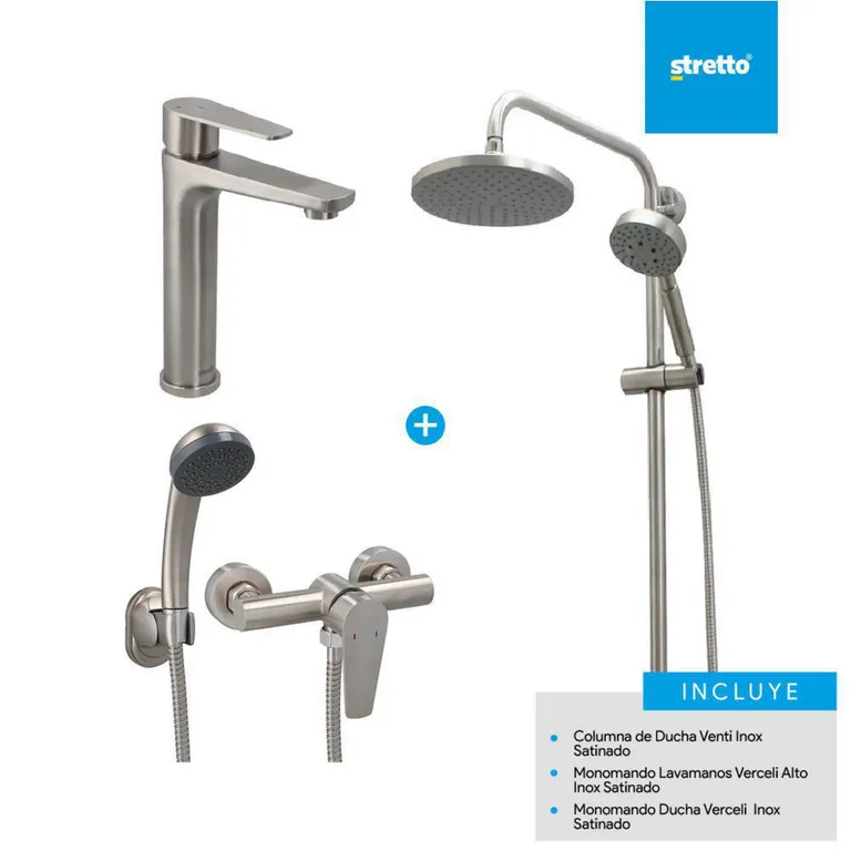 Pack columna Venti + lavamanos y ducha Verceli