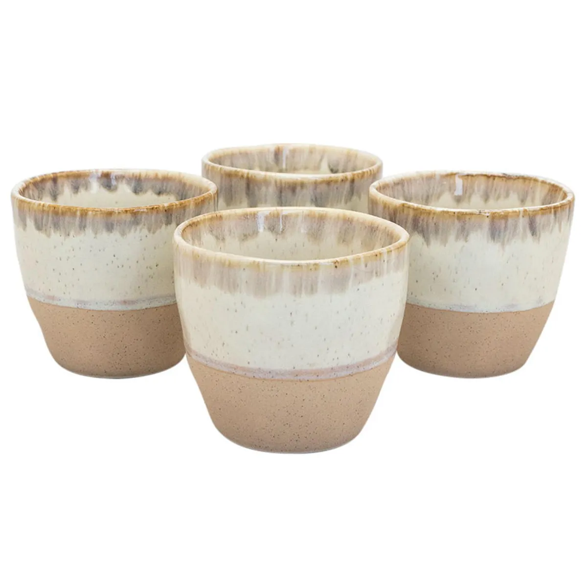 WAYU - Set 4 vasos 170 ml Cerámica Wayu Beige