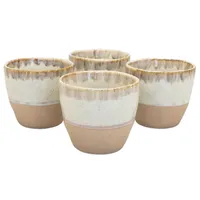Set 4 vasos 170 ml Cerámica Beige