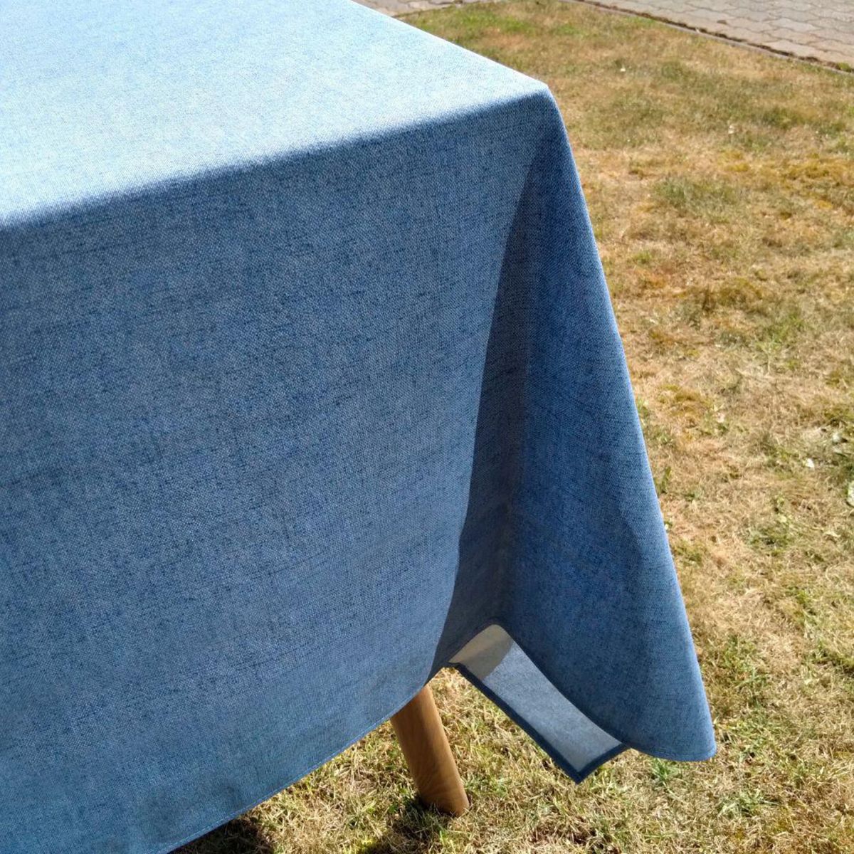 DECO EXPRESS - Mantel Rectangular 157x227 cm Max Liso Azul