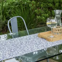 DECO EXPRESS - Camino de Mesa Rectangular 40x160 cm Corallium Azul