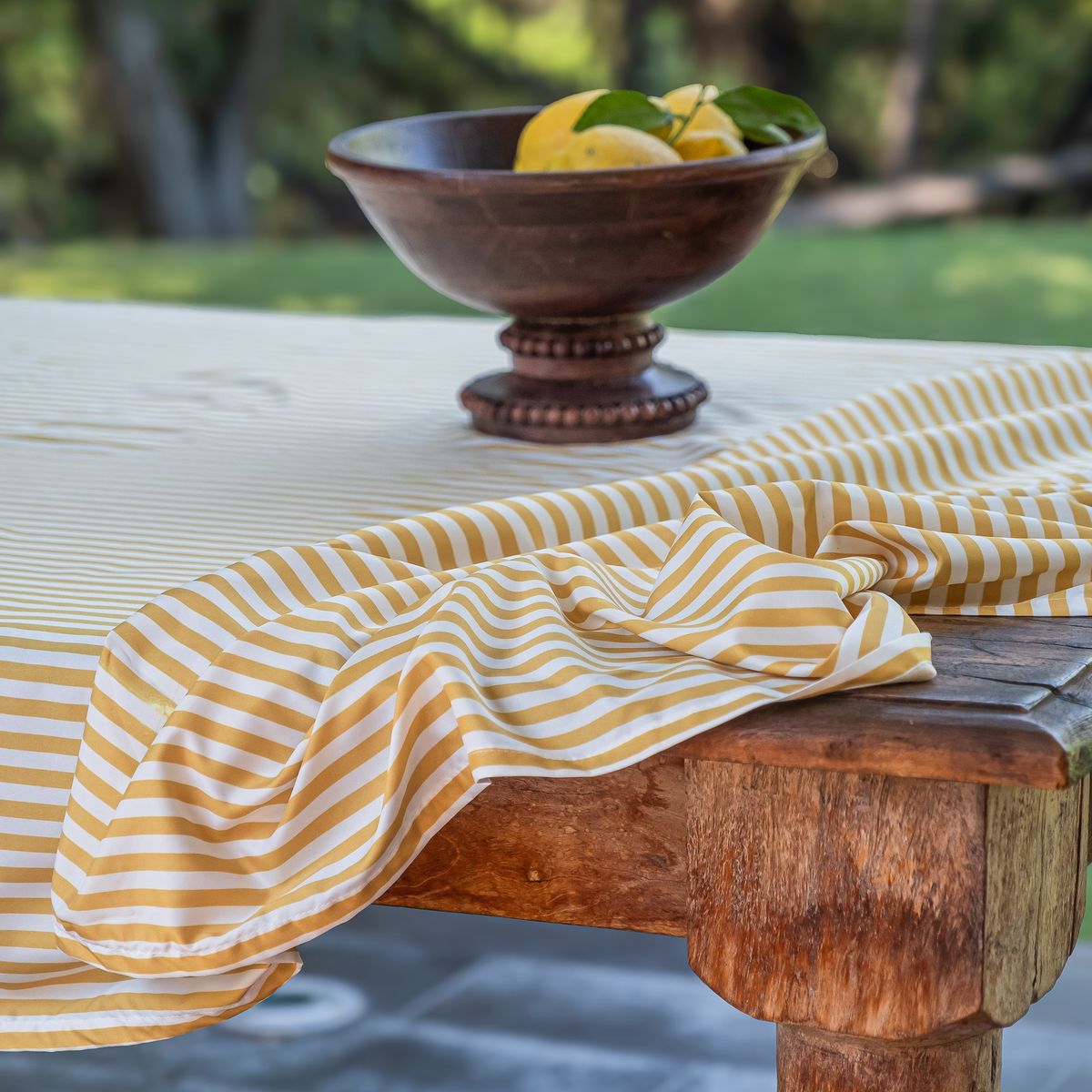 ATMOSPHERA HOME - Mantel Rectangular 140x230 cm Listado Amarillo