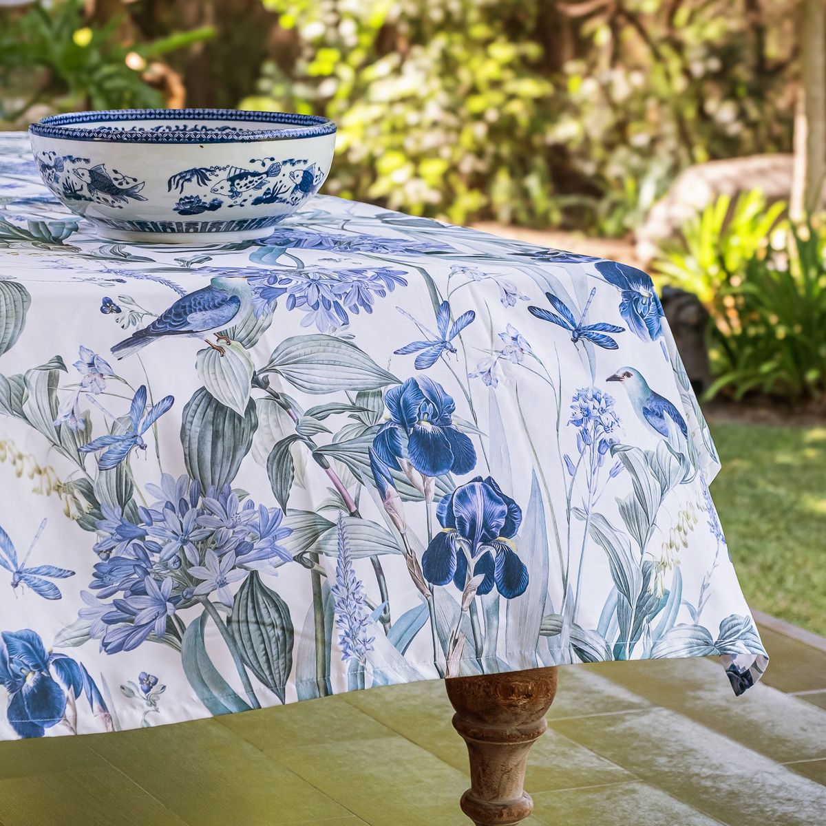 ATMOSPHERA HOME - Mantel Rectangular 140x230 cm Jardín Azul