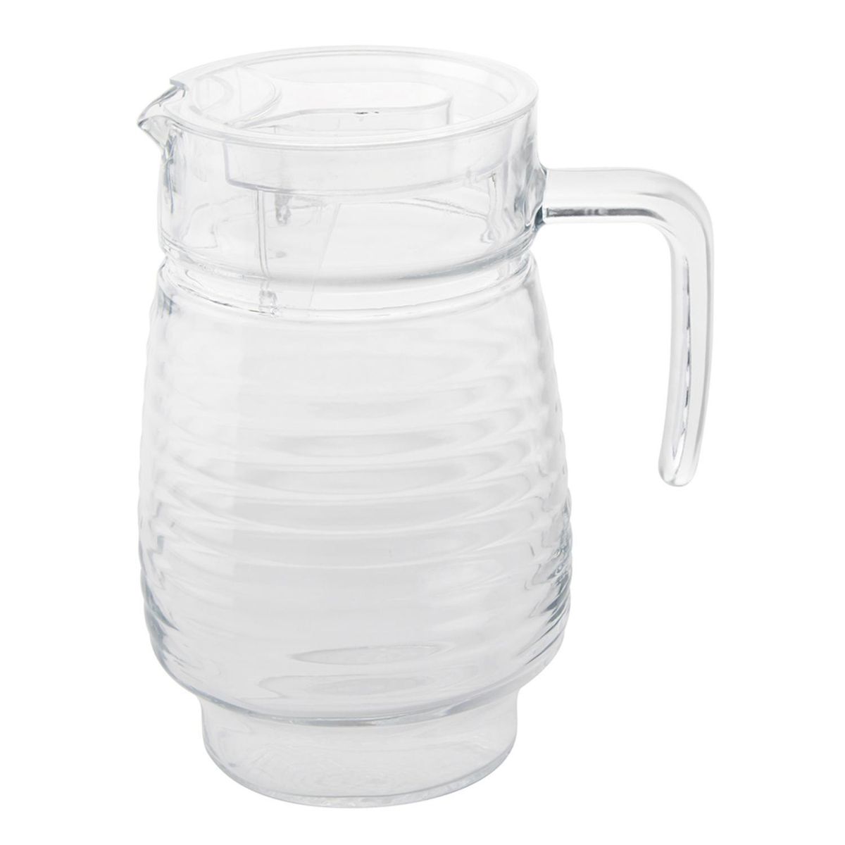 Set Jarro + 4 Vasos de Vidrio 1.5 l Acanalado Transparente, marca FANTUZZI - Foto 2