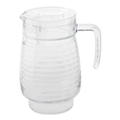 Imagen 2 del producto Set Jarro + 4 Vasos de Vidrio 1.5 l Acanalado Transparente