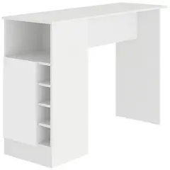 VEKKAHOME - Mueble De Cocina Isla Gourmet Blanco 1 Puerta