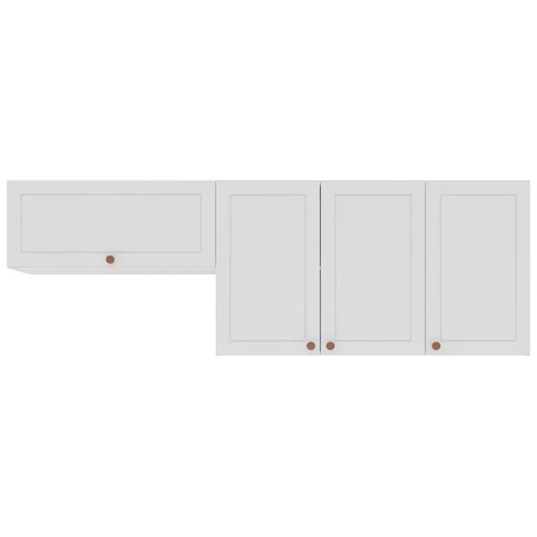 Mueble De Cocina Aéreo Perola Blanco 4 Puertas