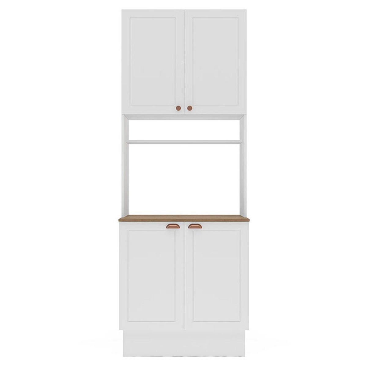 VEKKAHOME - Mueble De Cocina Despensa Perola Blanco 4 Puertas