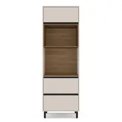 VEKKAHOME - Mueble De Cocina Despensa Koya Beige 2 Puertas 1 Cajón