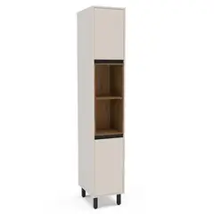 VEKKAHOME - Despensa koya abierta beige 2 puertas