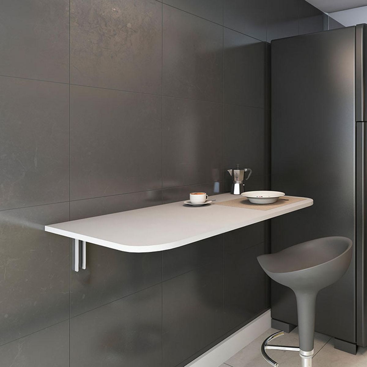 VEKKAHOME - Mueble De Cocina Mesa Plegable De Pared