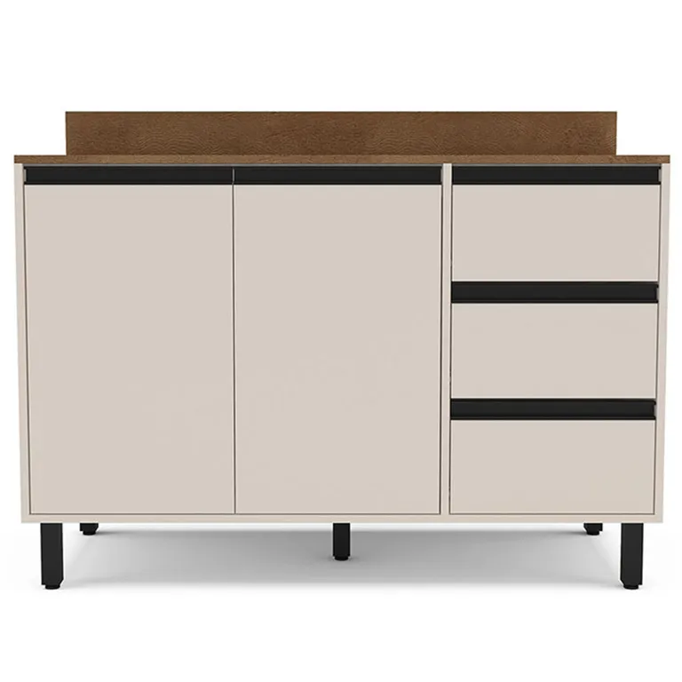 Mueble De Cocina Base Koya Beige 2 Puertas 3 Cajones
