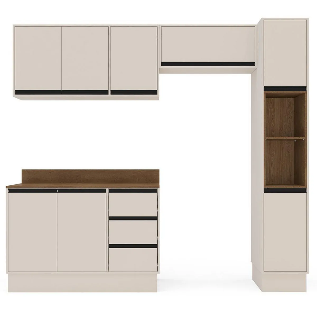 VEKKAHOME - Mueble De Cocina Koya Premier 8 Puertas 3 Cajones