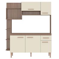 Mueble De Cocina Sofía Beige 5 Puertas 1 Cajón