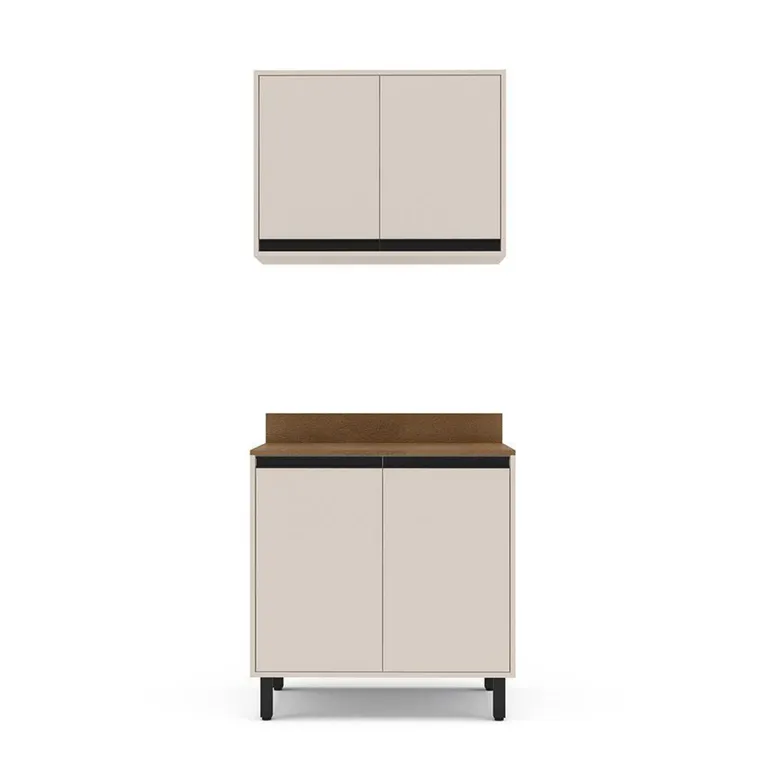 Mueble De Cocina Koya Base 2 Puertas + Aéreo 2 Puertas