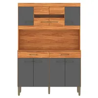 Mueble De Cocina Laura Grafito 8 Puertas 2 Cajones