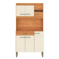 Mueble De Cocina Carla Beige 6 Puertas 1 Cajón