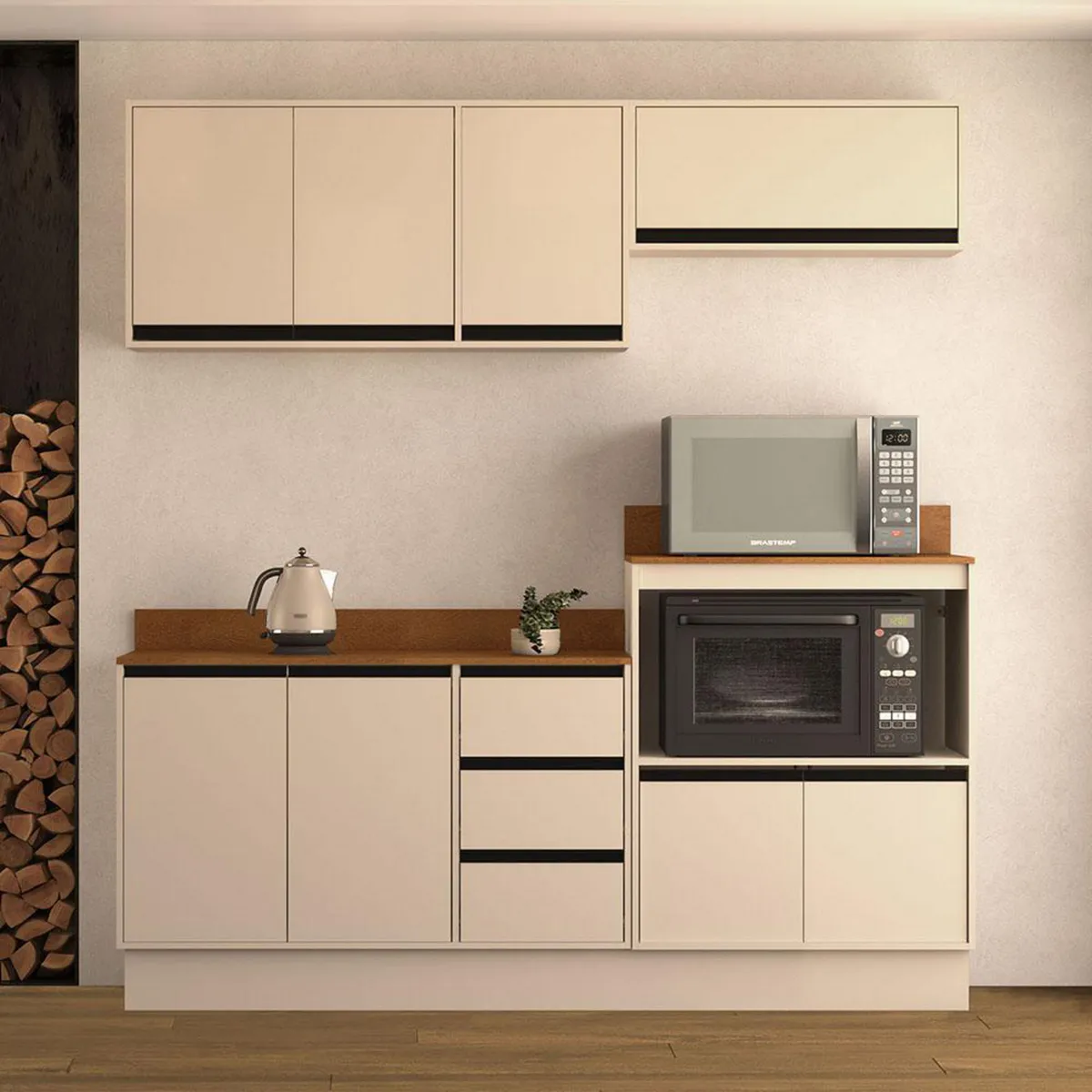 VEKKAHOME - Mueble De Cocina Koya Premier 8 Puertas 3 Cajones