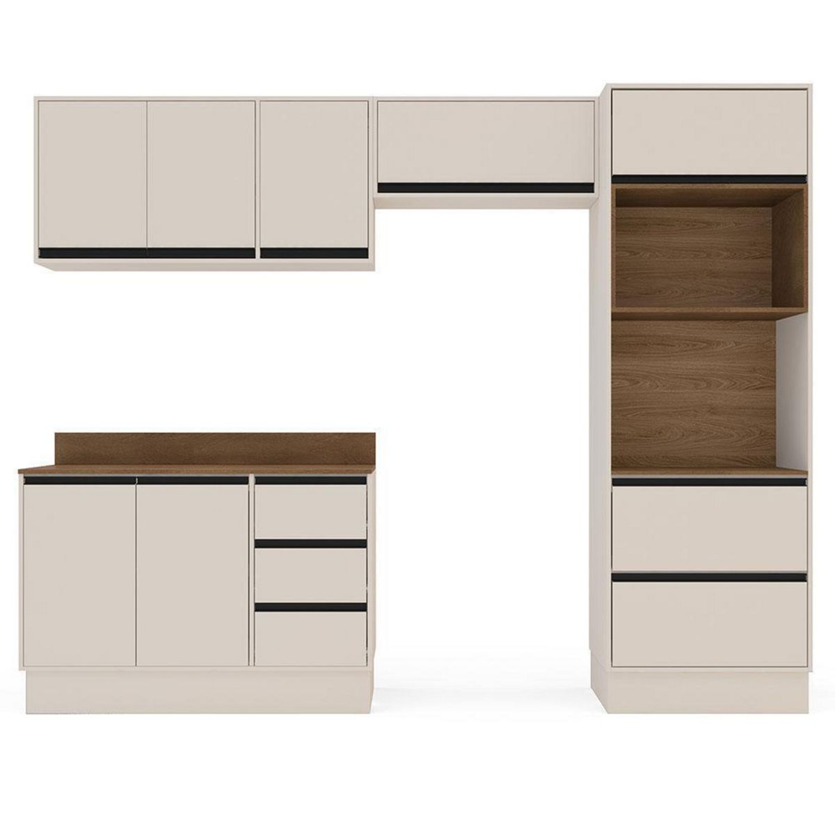 VEKKAHOME - Mueble De Cocina Koya Premier 7 Puertas 5 Cajones