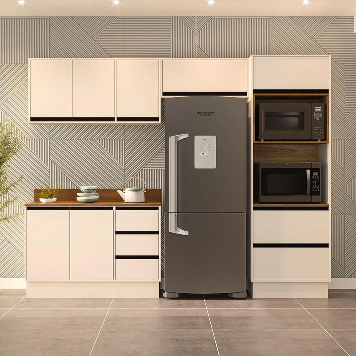 VEKKAHOME - Mueble De Cocina Koya Premier 7 Puertas 5 Cajones