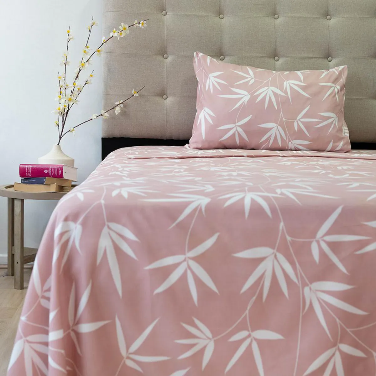 DORAL - Sabana PIEL DURAZNO 1.5 plazas 200 Hilos DISEÑOS