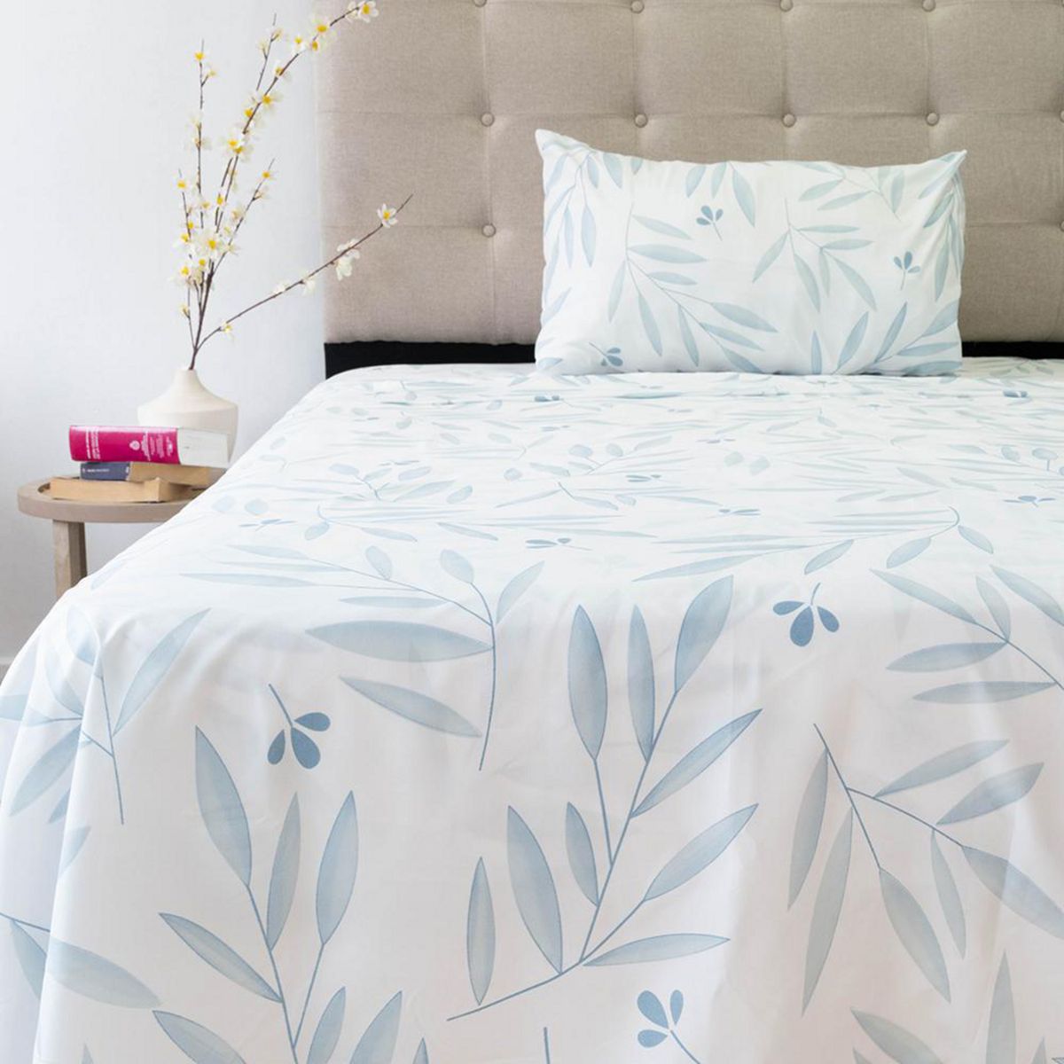 DORAL - Sabana PIEL DURAZNO 1.5 plazas 200 Hilos DISEÑOS