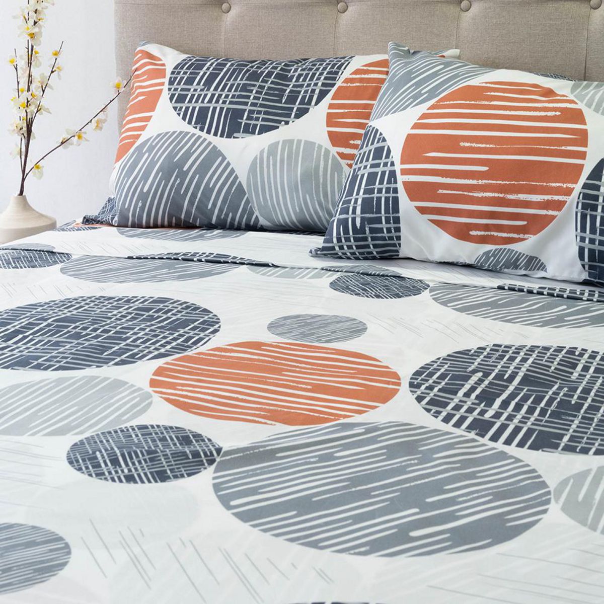 DORAL - Sabana PIEL DURAZNO 2 plazas 200 Hilos DISEÑOS