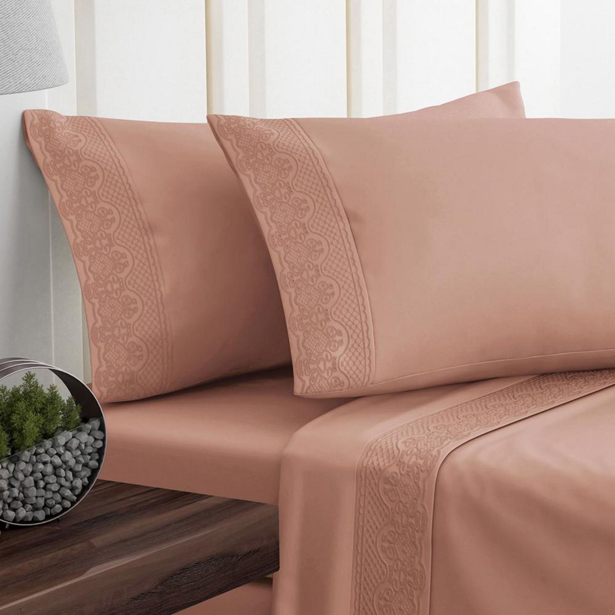 DORAL - Juego Sabanas Santorini King 200 Hilos 