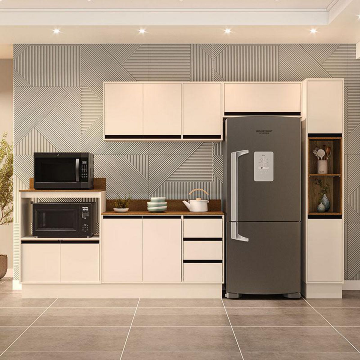 VEKKAHOME - Cocina mod koya premier 10 puertas 3 cajones