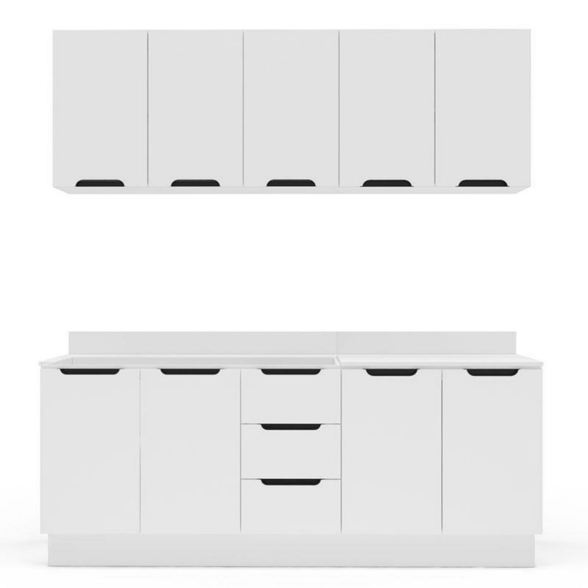 VEKKAHOME - Mueble De Cocina Modular Meena Delta 9 Puertas 3 Cajones