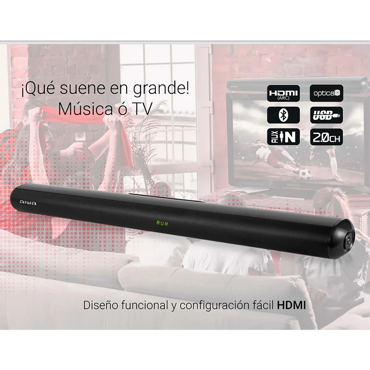 AIWA - Soundbar Parlante Tipo Barra AWSBH20
