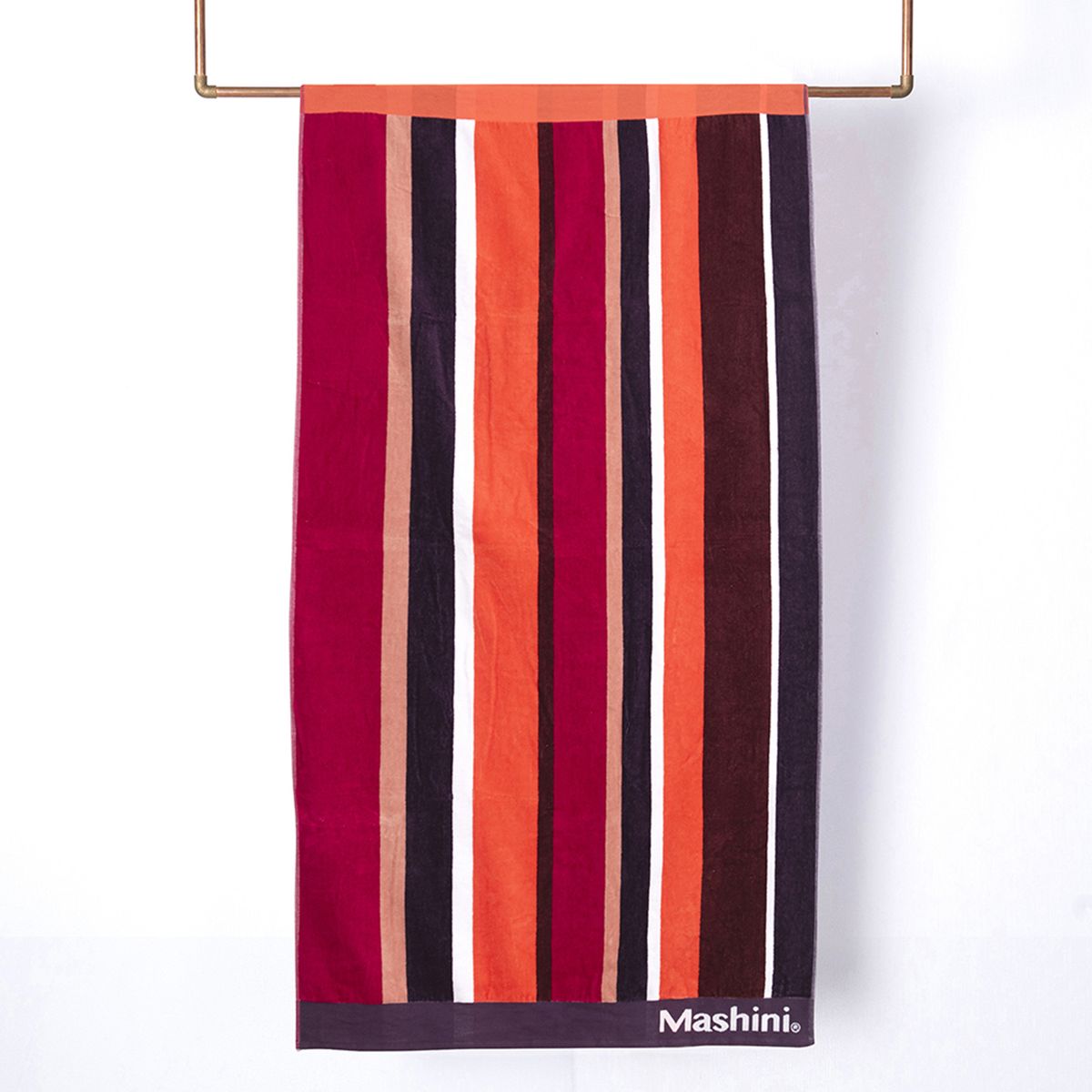 MASHINI - Toalla Playa Jacquard 430 gr Algodón 80x160 cm Multicolor