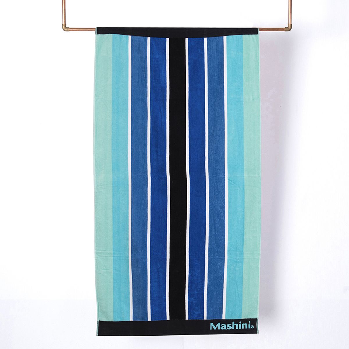 MASHINI - Toalla Playa Jacquard 430 gr Algodón 80x160 cm Multicolor