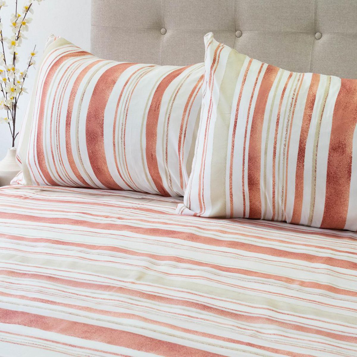 DORAL - Sabana PIEL DURAZNO King 200 Hilos Multicolor