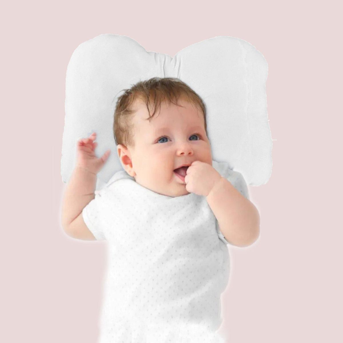 KIDSCOOL - Almohada Anatómica de Algodón para Bebé 30x23 cm