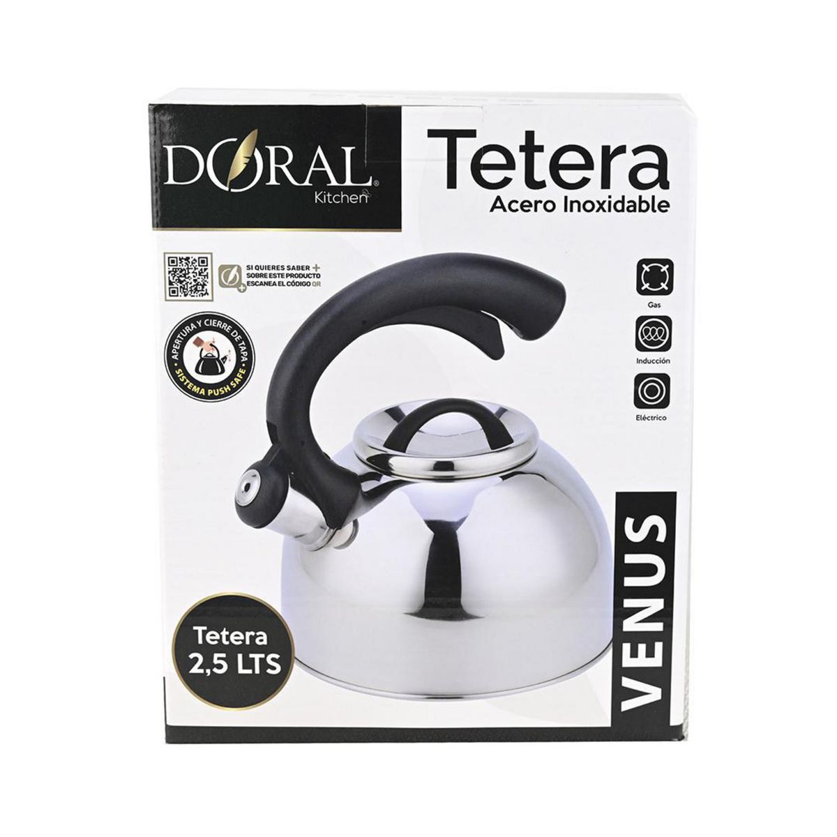 DORAL - Tetera Acero Inoxidable 2.5 l Acero