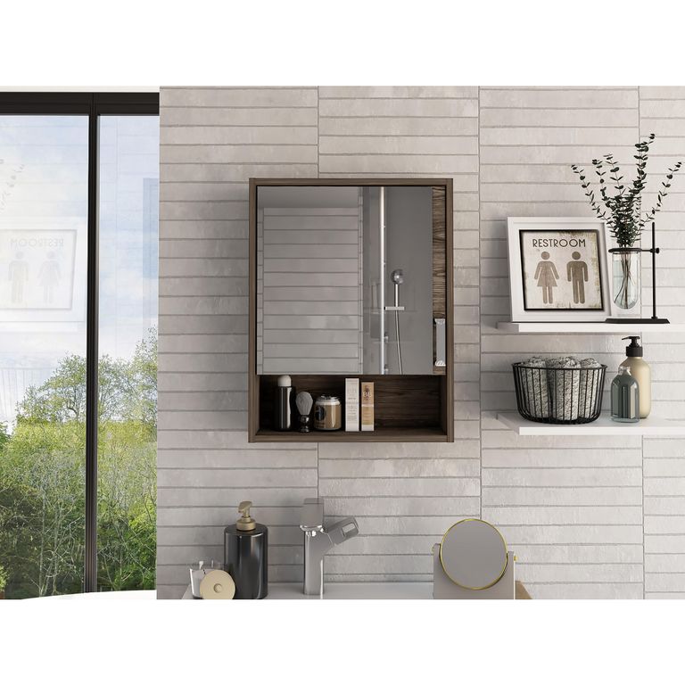 Botiquin Para Baño Eco 60x46,5x13,6 Cm Milan Con Espejo
