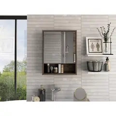 TUHOME - Botiquin Para Baño Eco 60x46,5x13,6 Cm Milan Con Espejo