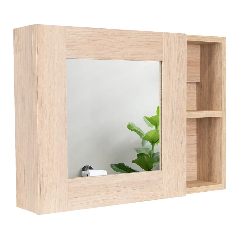 Botiquin Para Baño Cairo 40x55x12.1 Cm Rovere Con Espejo